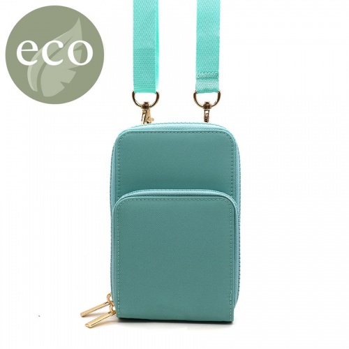 Recycled Nylon Pale Aqua Phone Bag by Peace of Mind